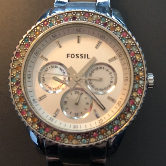 MULTICOLOR WOMENS FOSSIL WATCH - Picture 2 of 4